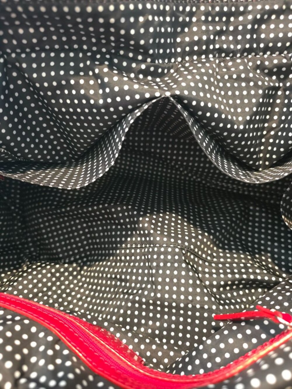 Kate Spade NYC STEVIE Red Nylon Tote Diaper Bag w/ Patent Leather Trim - Picture 11 of 12